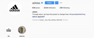 Adidas Instagram Profile
